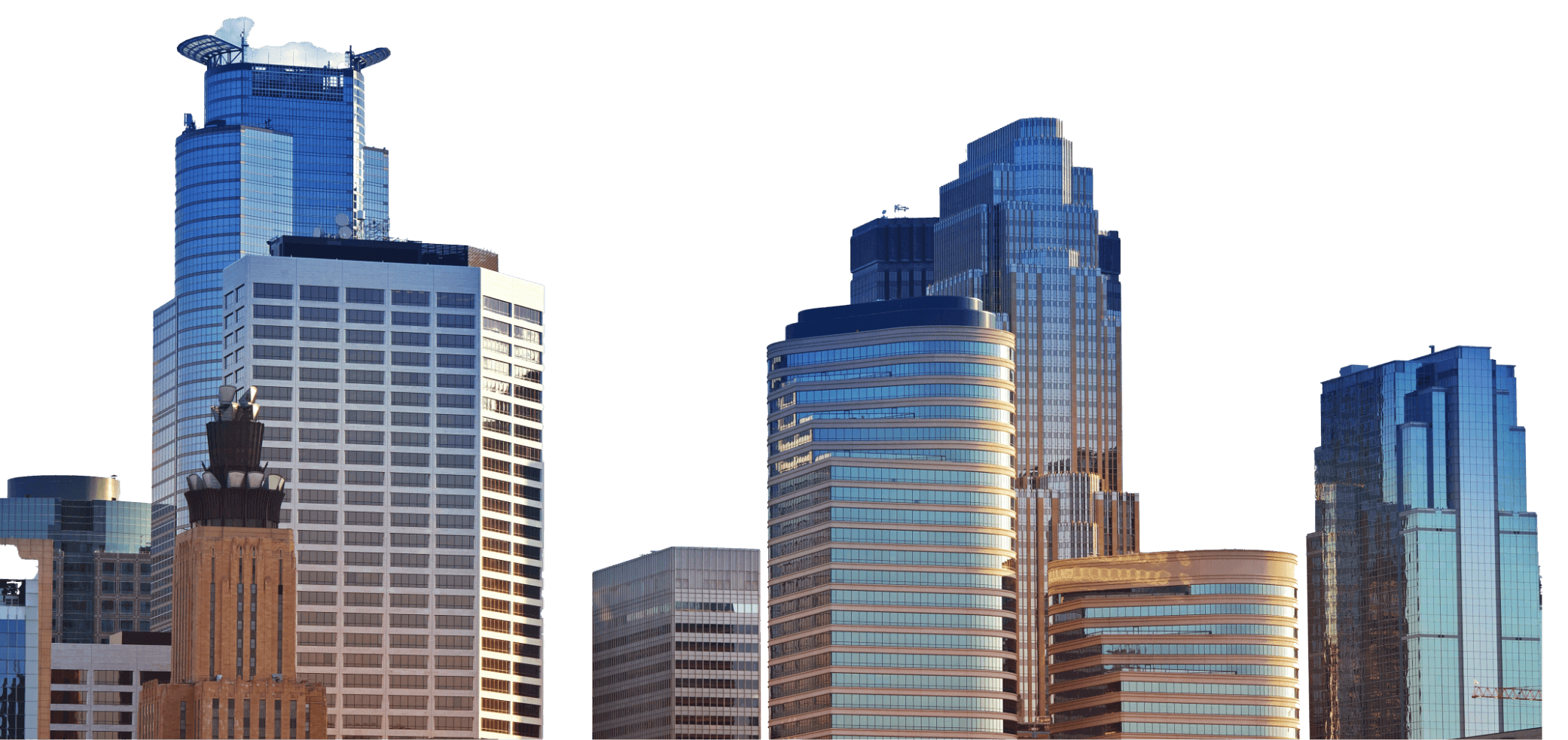 Minneapolis skyline buildings.